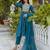 teal fancy chanderi kurta set