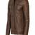 Men;s brown lambskin leather jacket motorcycle jacket zipper detail style