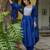 royal-blue fancy chanderi kurta set