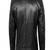 Men's black pure lambskin leather hoodie jacket  collar zip style