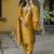mustard fancy cotton silk kurta set