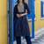 navy-blue fancy chanderi kurta set
