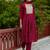purple fancy chanderi kurta set