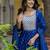 royal-blue fancy chanderi kurta set