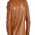 Men's brown pure lambskin leather jacket- straight zipper & quilted shoulder style
