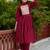 purple fancy chanderi kurta set