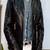 Men's black genuine lambskin leather jacket-straight zipper & 2 pocket style