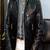 Men's black genuine lambskin leather jacket-straight zipper & 2 pocket style