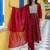 maroon fancy chanderi kurta set