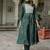 green fancy chanderi kurta set
