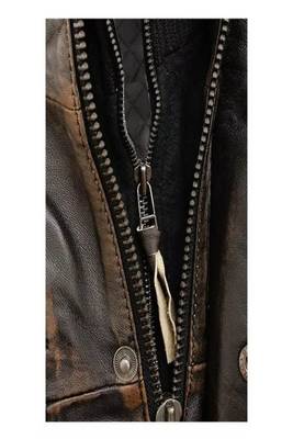 Men's black lambskin leather jacket asymmetrical zipper motorcycle jacket moto style 3