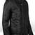 men's black lambskin leather jacket-4 envelope pocket & button style