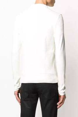 men's white genuine lambskin leather jacket- 2 front pocket & ribbed cuff style 3
