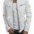 men's white lambskin leather jacket-2 pocket & snap button style