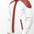 men's white & red qui;ted shoulder lambskin leather jacket-biker style