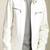 men's white & black strip lambskin leather jacket-zipper & zipper detail  style