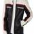 men's white black lambskin leather jacket- asymmetrical zipper & waist belt style