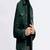 men's green suede lambskin leather  jacket-2 envelope pocket & snap button style
