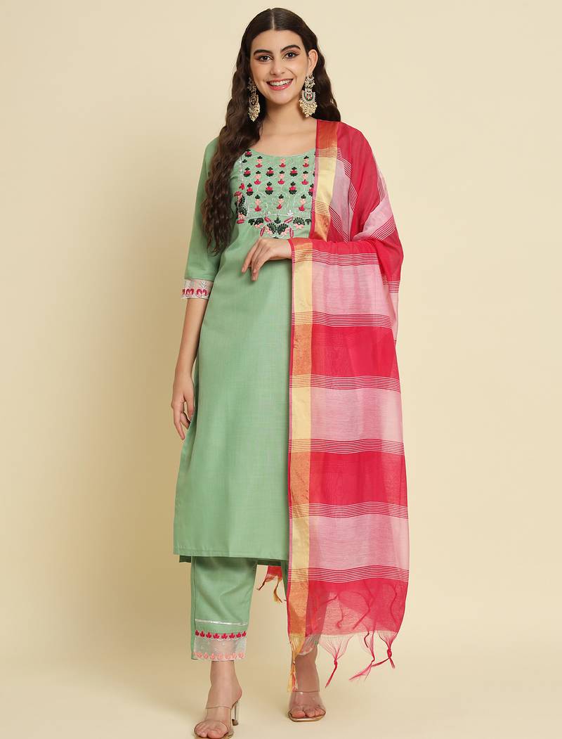 pear fancy silk blend kurta set