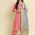 pink fancy silk blend kurta set