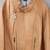 Men's brown lambskin leather jacket- café racer & zipper detail
