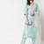 sky-blue fancy silk blend kurta set