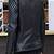 Men's black lambskin leather jacket- café racer & multiple zipper detail