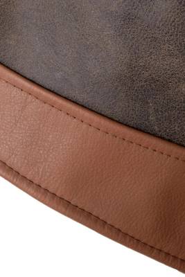 Men's brown & orange lambskin leather jacket-café racer collar biker style 2