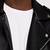 Men's black  lambskin leather jacket- straight zipper & ridded cuff biker style