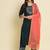 teal fancy silk blend kurta set