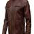 Men's black lambskin leather jacket-quilted shoulder