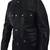 Men's brown lambskin leather jacket- zipper & envelope detail