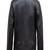 Men's black lambskin leather jacket elegent  detail