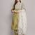 green fancy silk blend kurta set