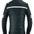 Men's black lambskin leather jacket white strip moto jacket