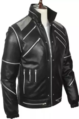 Men's burgundy lambskin leather zippers  pocket &snap button style