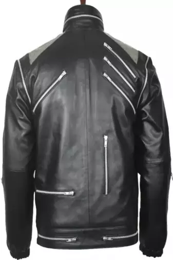 Men's burgundy lambskin leather zippers  pocket &snap button style