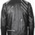 Men's burgundy lambskin leather zippers  pocket &snap button style