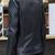 Men's black lambskin leather jacket-quilted shoulder