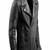 Men's black café racer lambskin leather jacket -quilted shoulder jacket zipper style