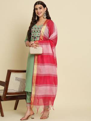 pear fancy silk blend kurta set 3
