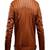 Men's brown  lambskin leather jacket -café racer collar style x-men style
