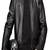 Men's black lambskin leather jacket -café racer