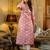 pink fancy silk blend kurta set