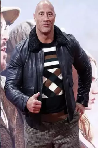 Men's lambskin leather jacket - black furr color