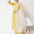 yellow fancy silk blend kurta set