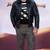 Men's lambskin leather jacket - black furr color