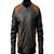 Men's black- brown bomber jacket  pure lambskin genuine leather
