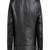Men's black lambskin leather jacket - zipper style shoulder quilted
