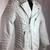 Mens white motorcycle jacket  pure lambskin genuine leather quilted